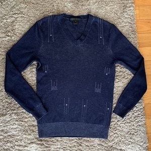 Men’s Marc Jacobs M Navy Wool V-Neck Sweater